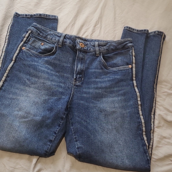 massimo dutti Womens SZ 8 mid rise slim cropped jeans - Picture 2 of 12